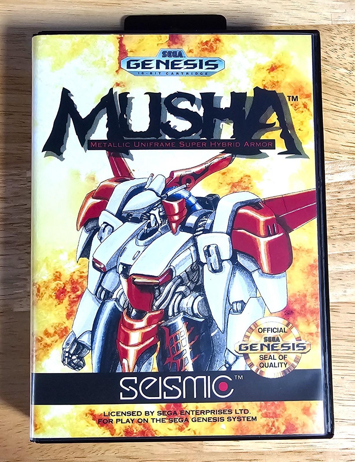 MUSHA – 16 Bit Game Cartridge, Manual, Case For Sega Mega Genesis MD