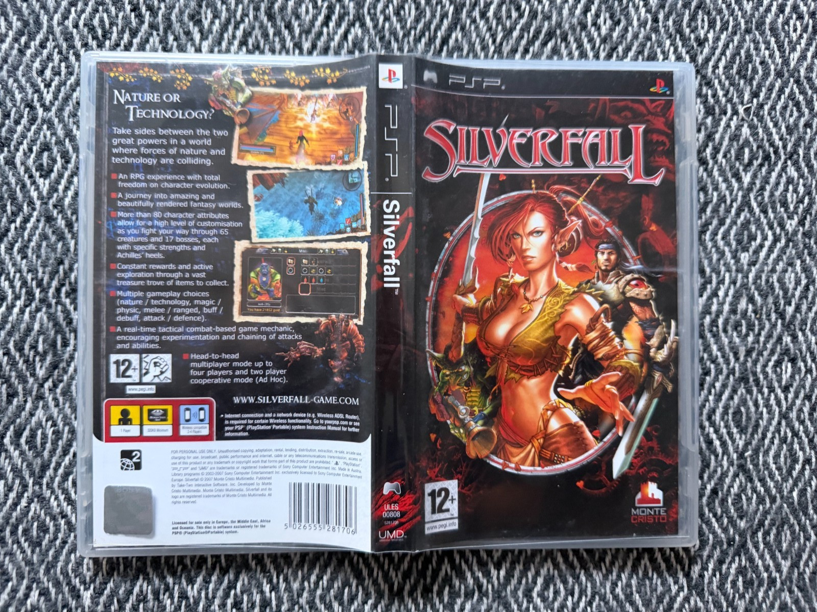 psp SILVERFALL Game *(Works In US)* REGION FREE PAL UK EXCLUSIVE Silver Fall