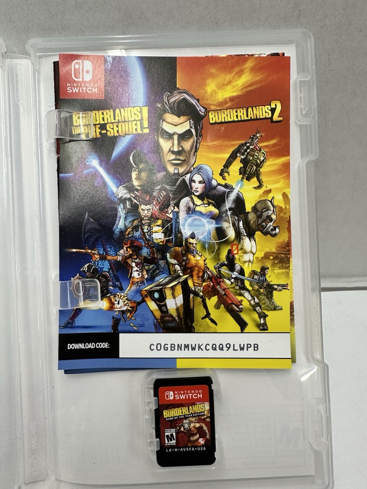 Borderlands Legendary Collection Nintendo Switch Game Cartridge And Case