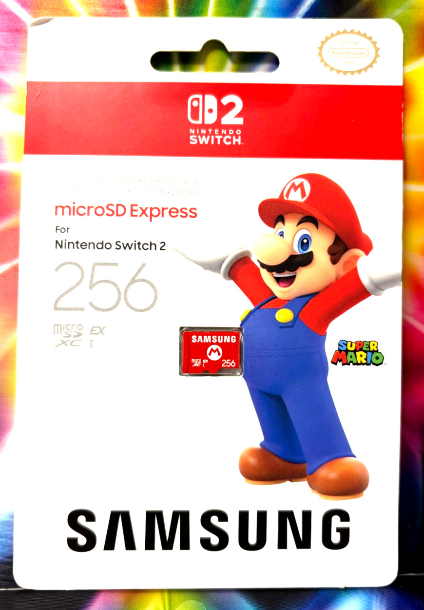 Samsung MicroSD Express Card 256GB for Nintendo Switch 2, Red NEW!