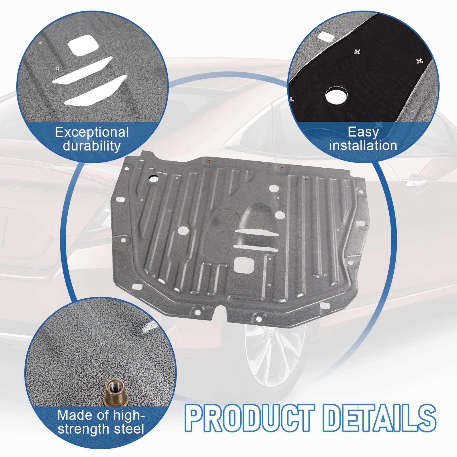 Engine Splash Guard Under Car Shield Cover Board Fits 2016-2021 Civic