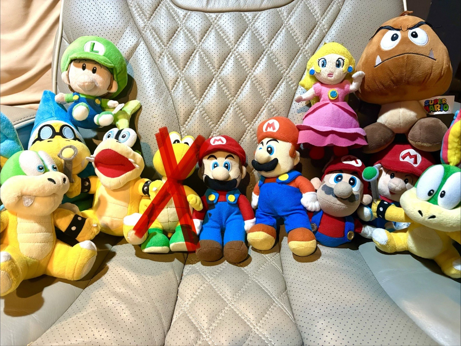 Super Mario Plush Doll Lot Mario Luigi Princess Peach Goomba Iggy