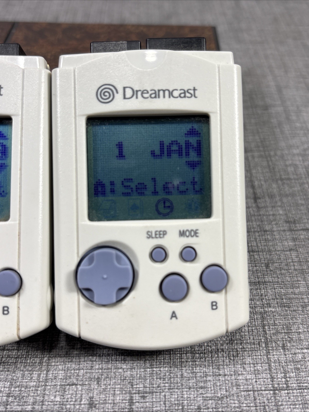 2 Official Sega Dreamcast VisualMemory Unit VMU US ENGLISH VERSION! New Battery