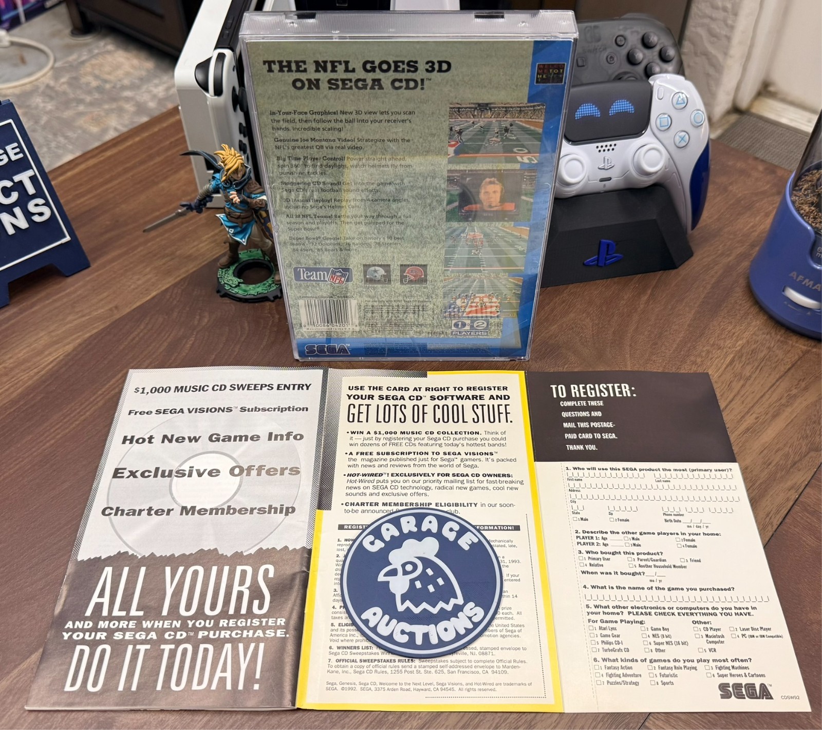 Joe Montana’s NFL Football – Sega CD – Blank Reg Card – Cleaned & FAST SHIP!