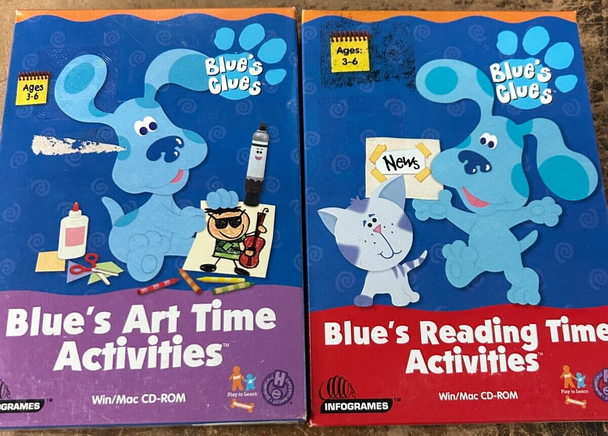Bundle Blue’s Clues Reading & Art Time Activities [windows] [cd_rom] **Brand New