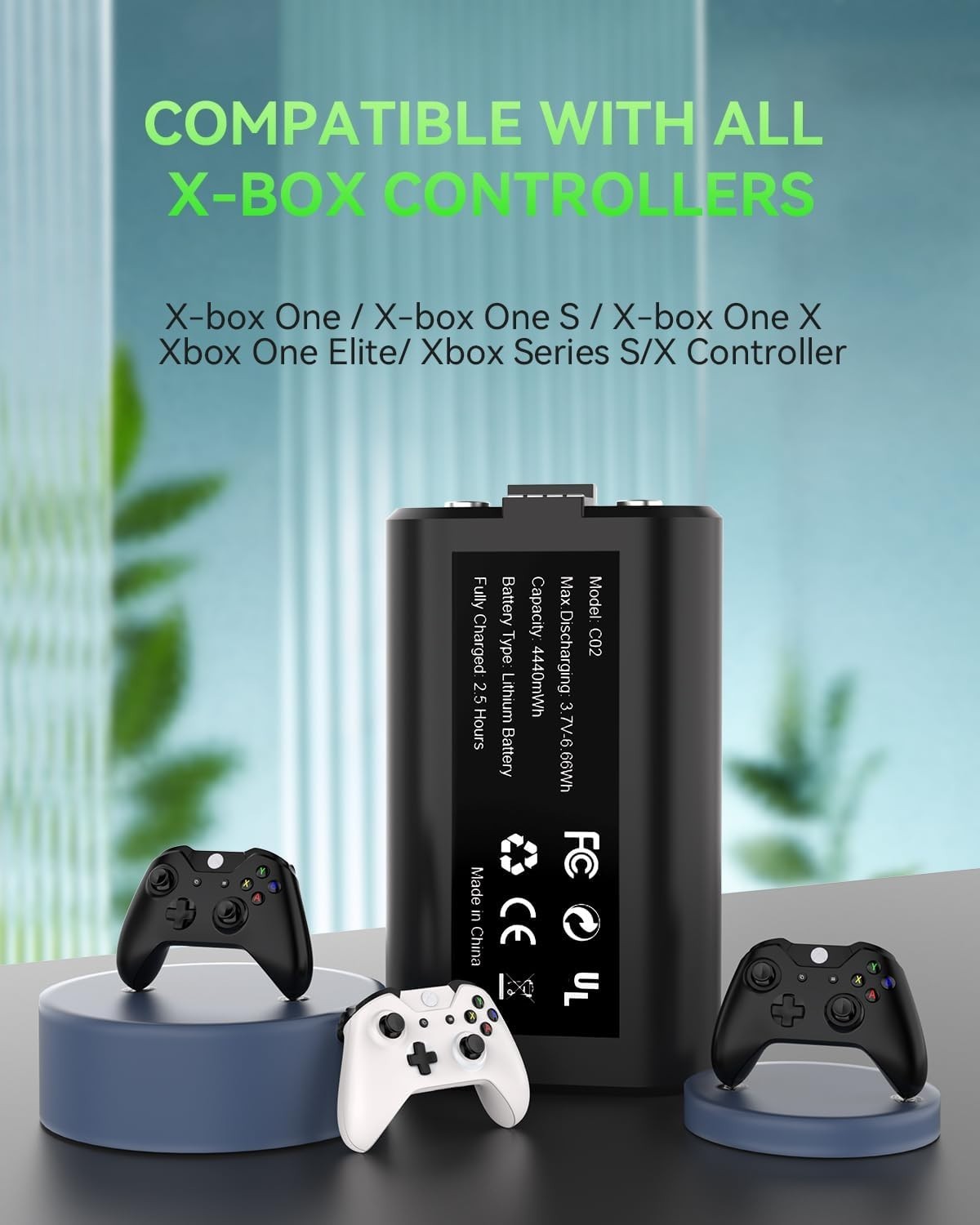 2-Pack Rechargeable Controller Battery Pack for Xbox Series X S One Elite