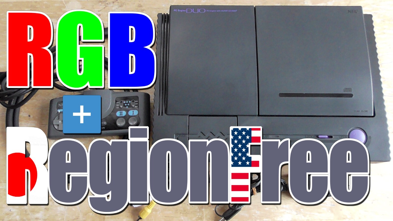 PC Engine DUO Scart RGB Csync 75/TTL/CVBS Region Free Jailbar fix FULL RECAPPED