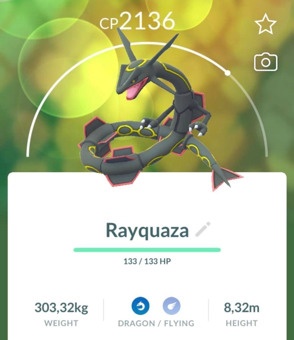 Pokémon ✨ Shiny Rayquaza ✨ P T C have 20.000 stardust – Description
