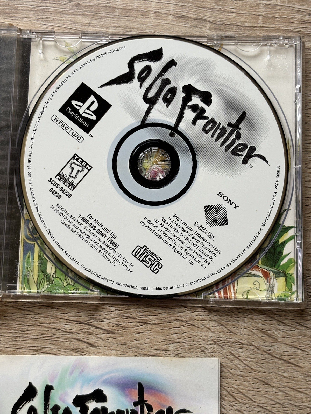 SaGa Frontier (PlayStation 1, 1998) PS1 CIB W/ Manual Black Label. Read