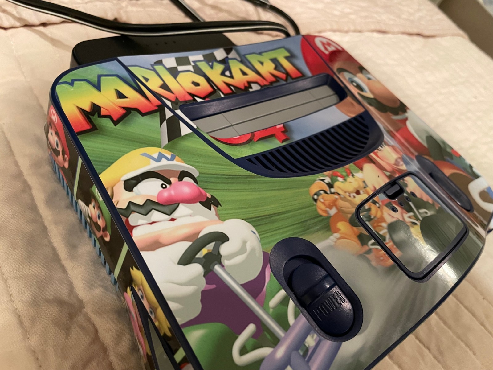 Nintendo 64 Console -Painted Blue/Light Blue/Red SuperMario Kart 3d Decals