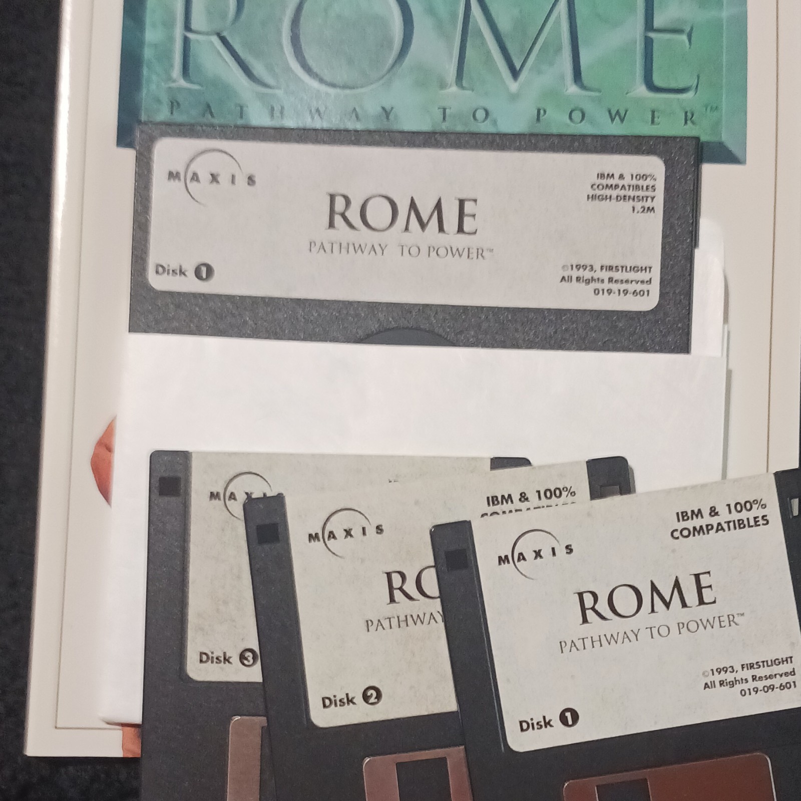 Maxis Rome: Pathway to Power PC Turn-Based Strategy Game 1993 Floppies Manual