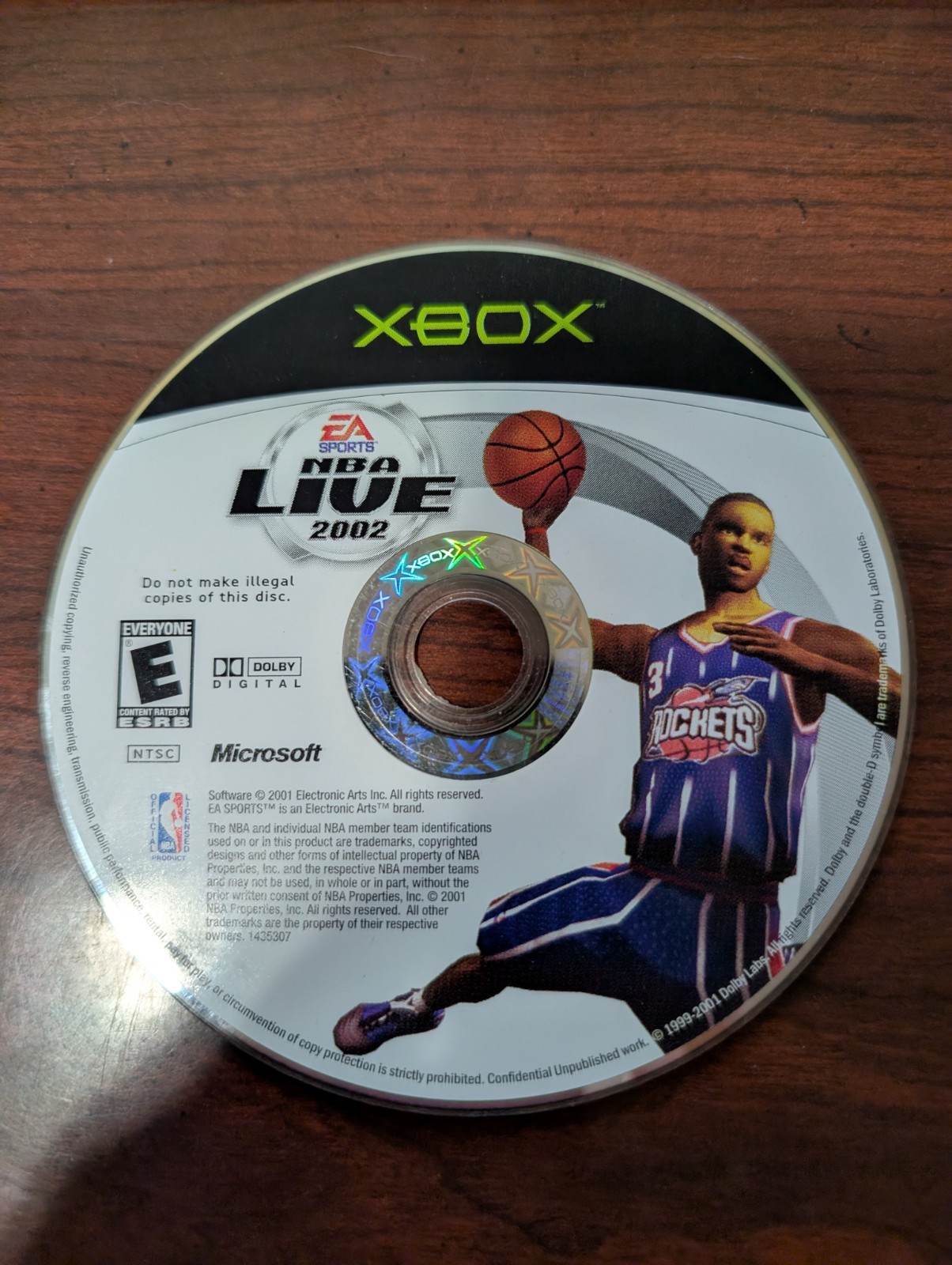 NBA Live 2002 (Microsoft Xbox, 2001) NO TRACKING – DISC ONLY