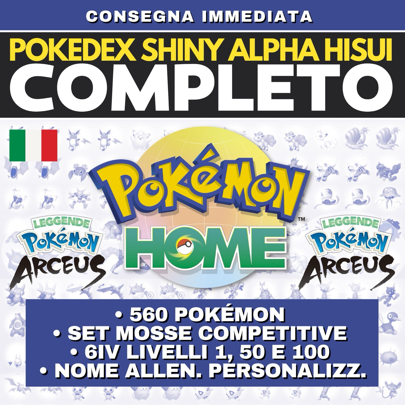 Pokemon Legends Arceus Pokedex Complete Alpha Pokemon Shiny Living Dex Home 6IV