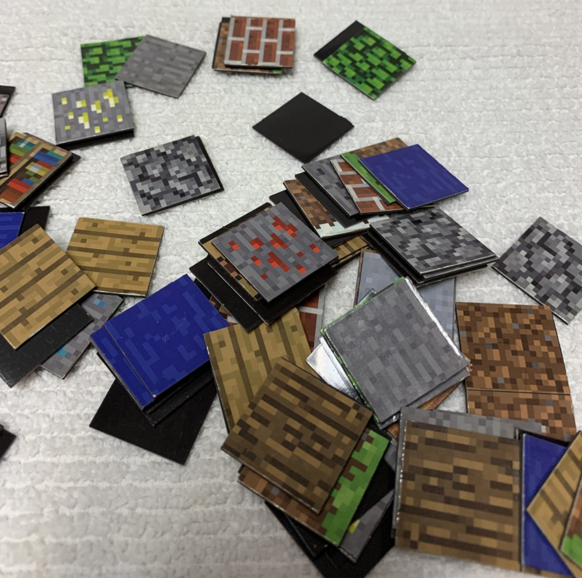 Minecraft Magnet Block Set Fridge Sheets ThinkGeek Magnetic 2011 Used