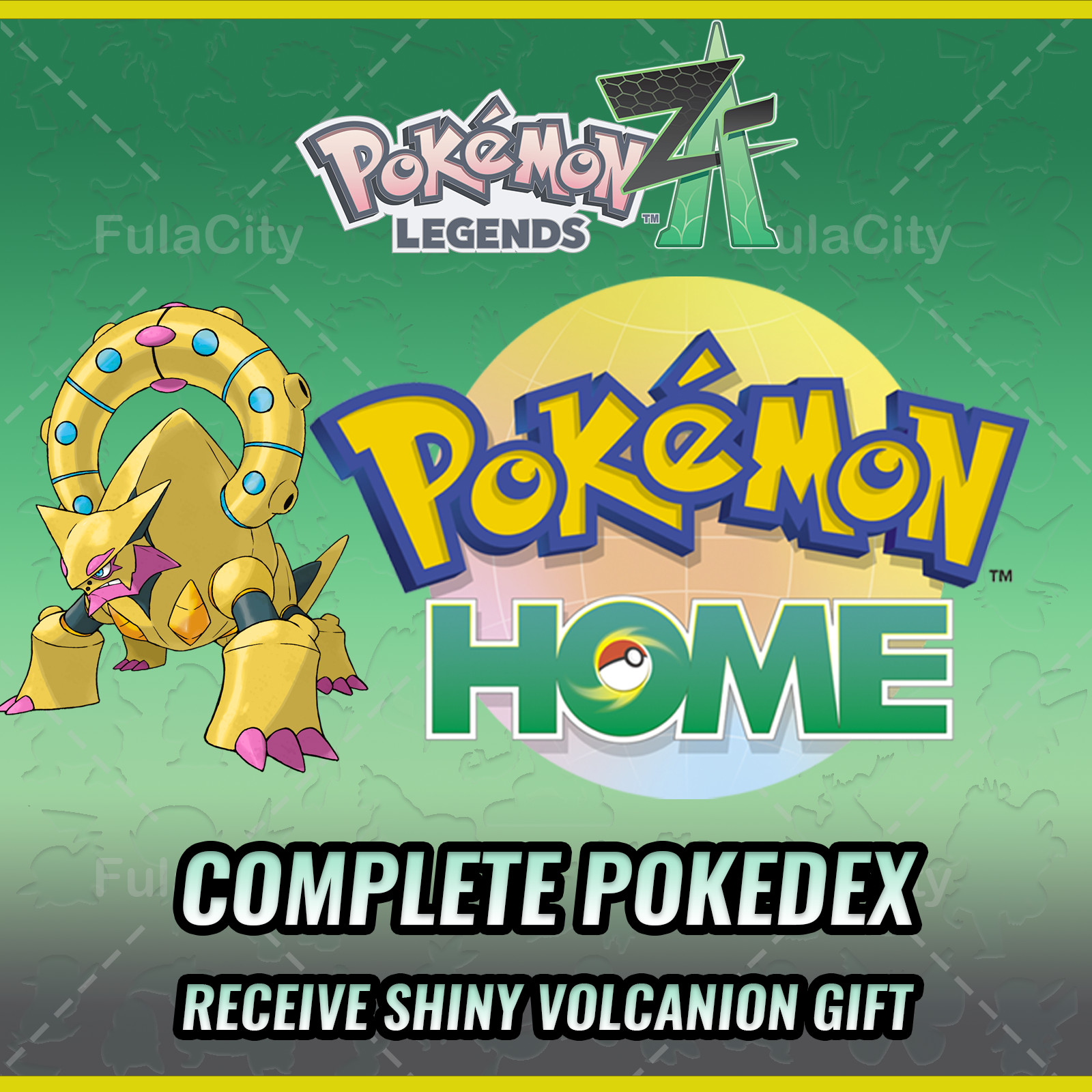 Pokemon Home Legends ZA ✨ Living Pokedex ✨ GET SHINY VOLCANION GIFT