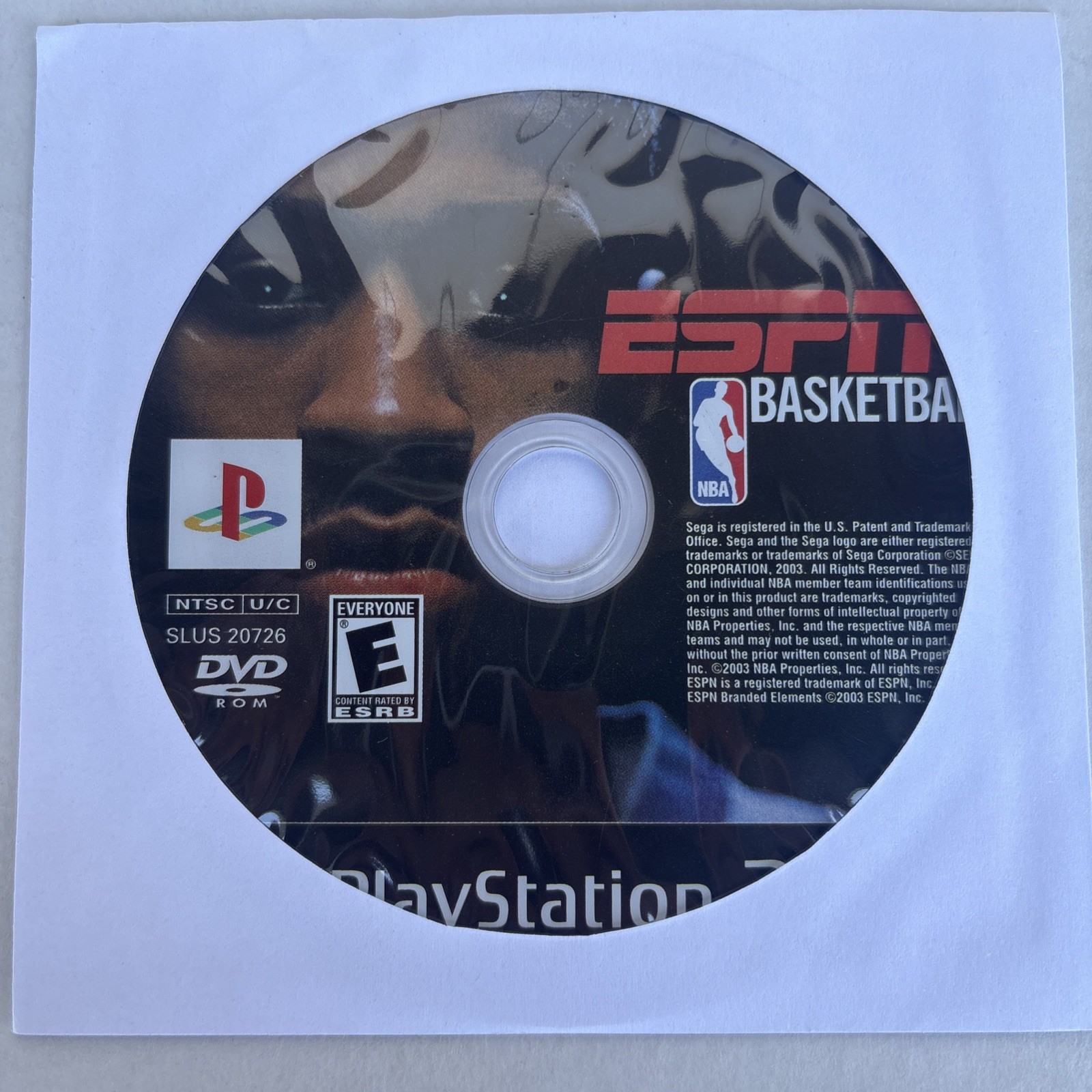 ESPN NBA Basketball PlayStation 2 PS2 DISC ONLY NO TRACKING *Tested*