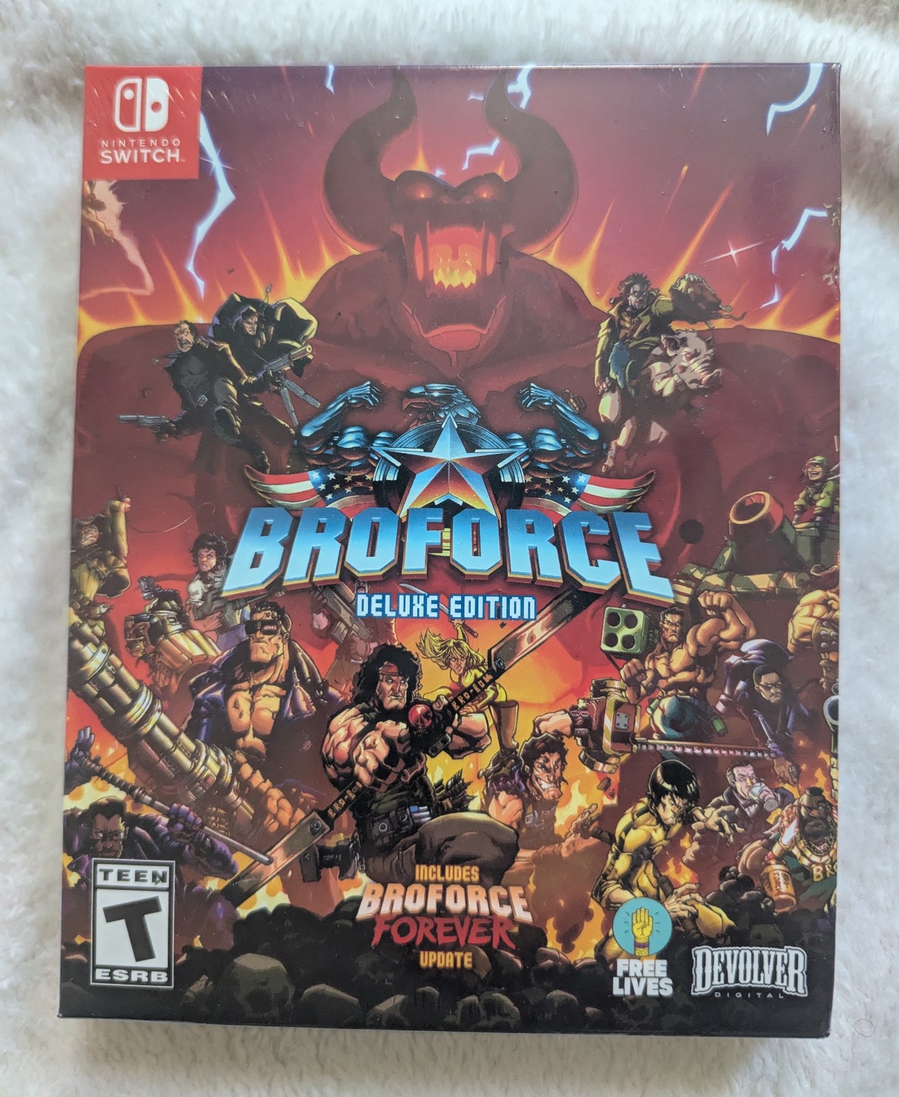Nintendo Switch Broforce Deluxe Edition New Factory Sealed ESRB NA Version