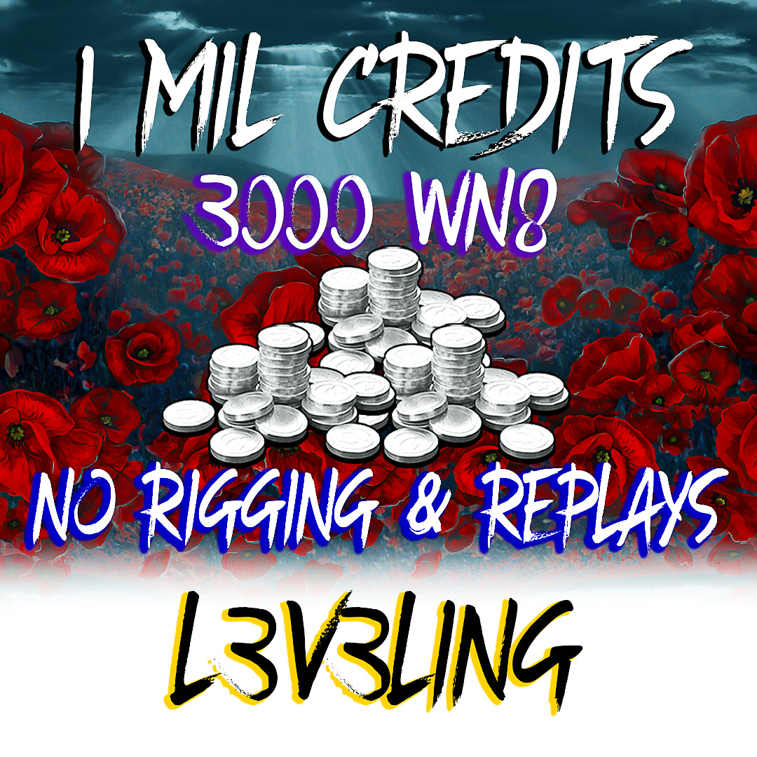 WoT World of Tanks 🔥 1 Million Credits Silver✅ 3000 WN8✅ EU/NA✅ NO RIGGING✅