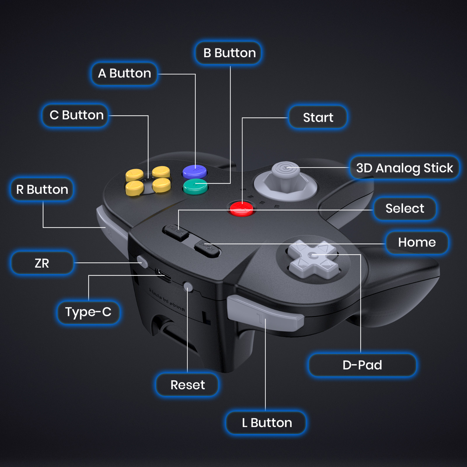 Switch N64 Controller-For Nintendo Switch NSO Edition Console MAC Steam Windows