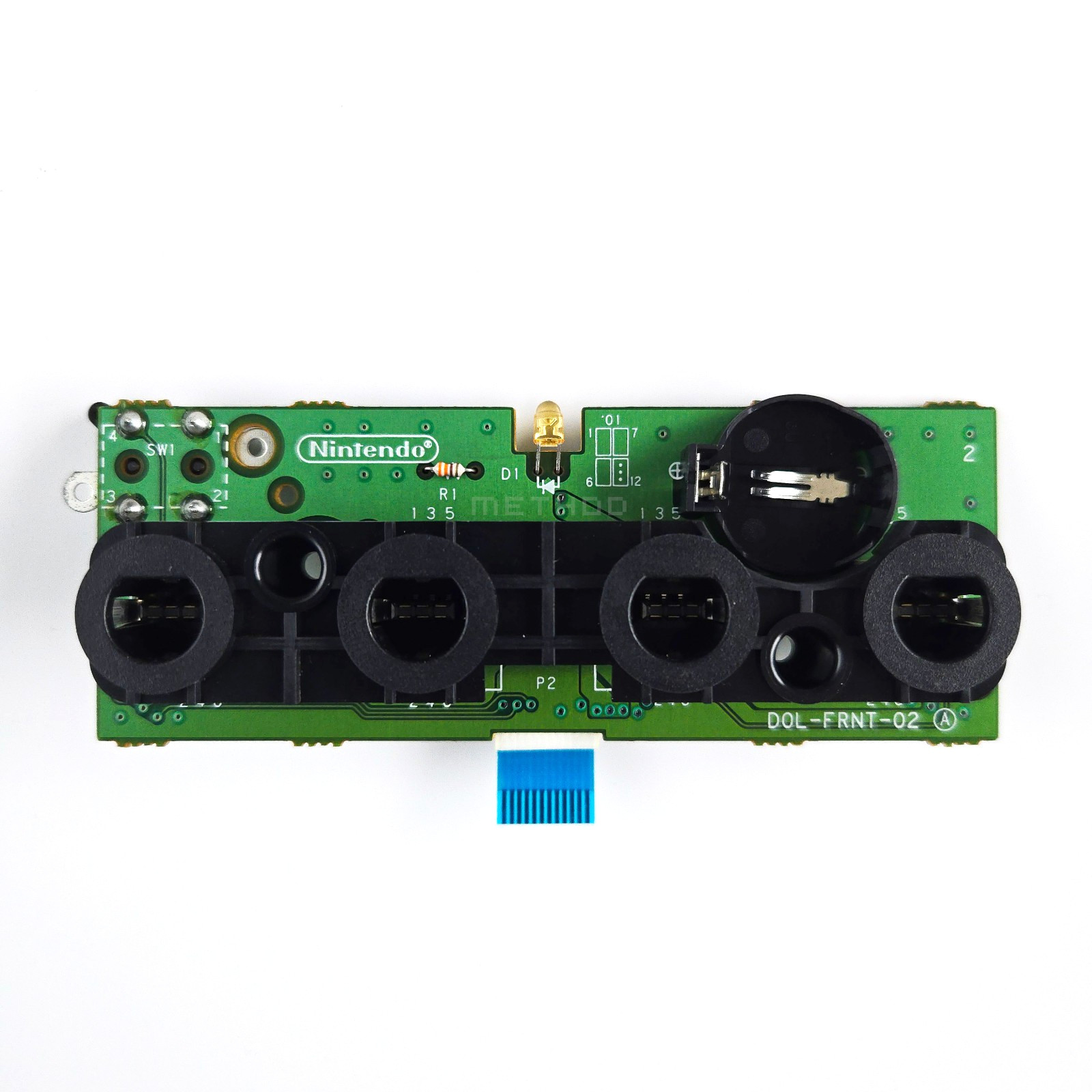 Nintendo GameCube PCB Controller Board Port CR2032 Battery Holder Assembly USED