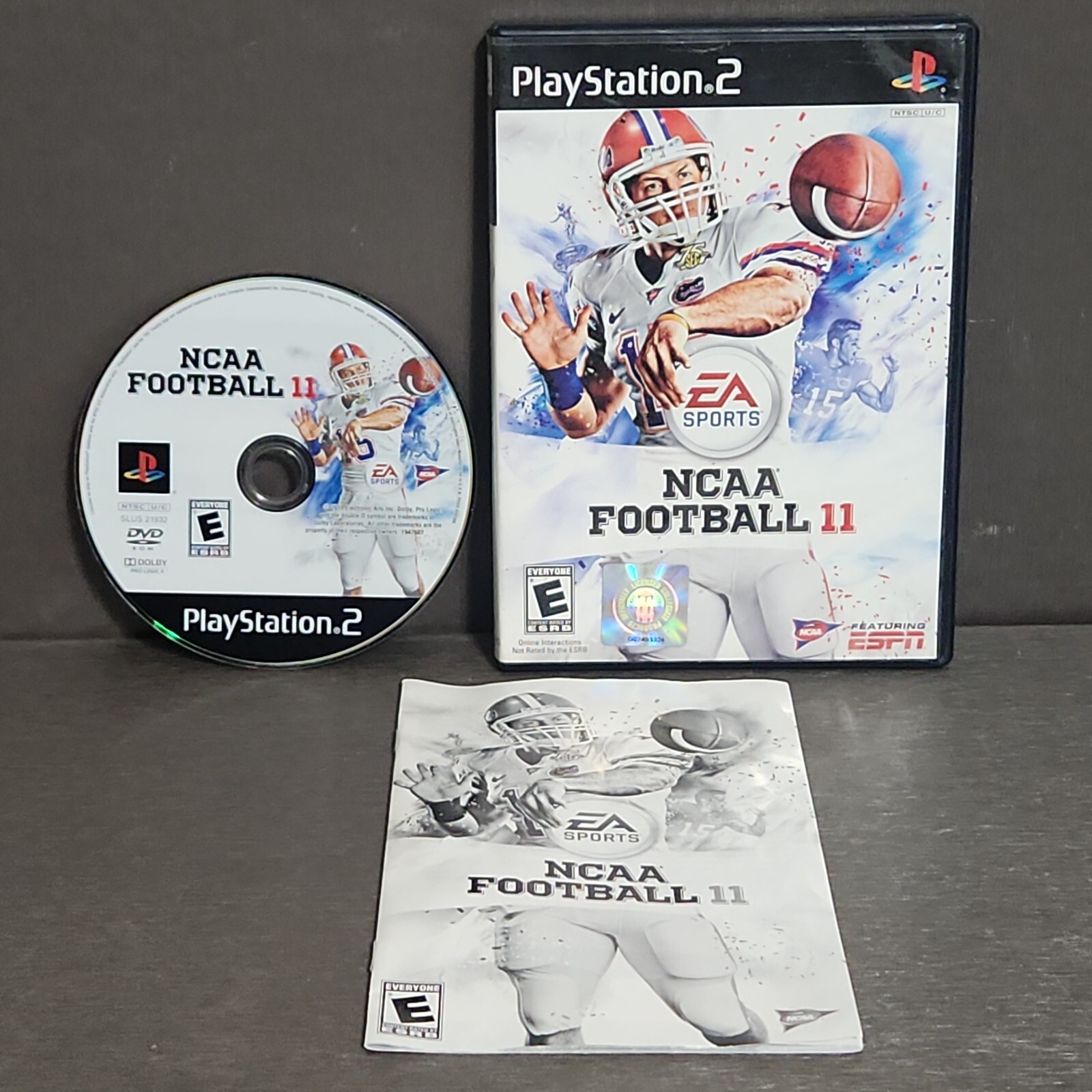 NCAA Football 11 PlayStation 2 PS2 Complete Tim Tebow Cover