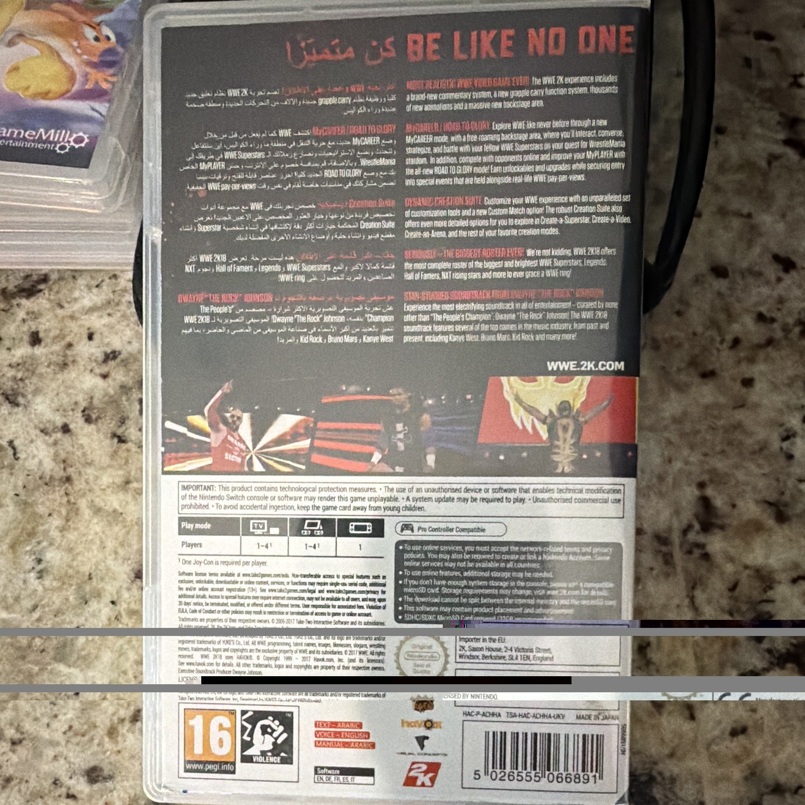 2K WWE 2K18 Nintendo Switch PAL PEGI 16 Multiplayer Wrestling Sports