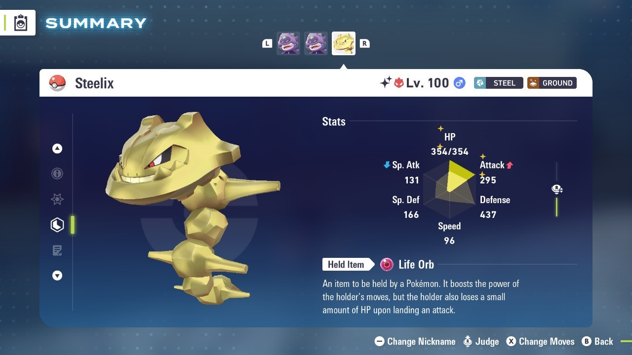 Pokémon Legends: Z-A Shiny Steelix 6iv ✨Max EV✨ALPHA
