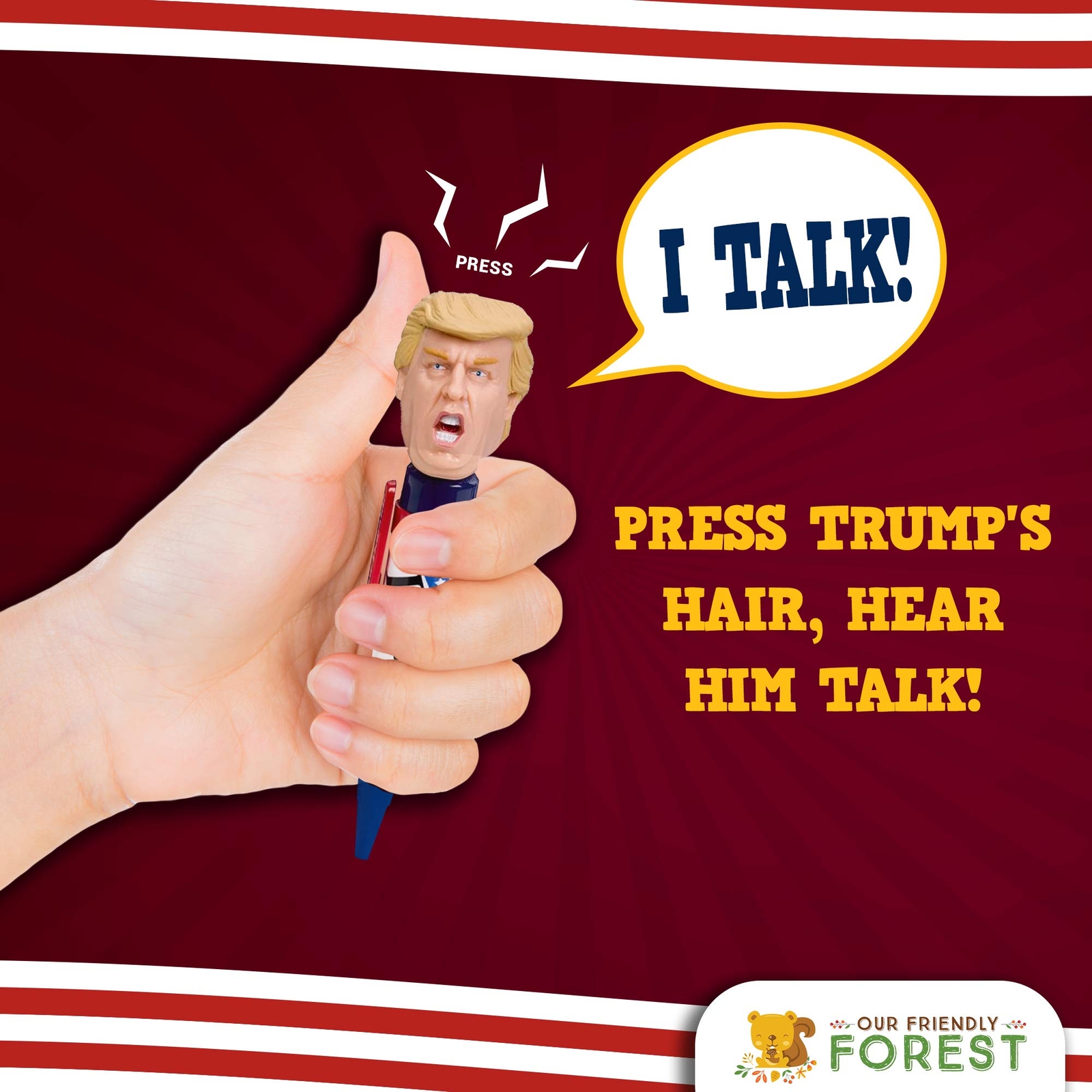 Talking Donald Trump Pen – Collectible Edition – 8 Sayings in His Real Voice