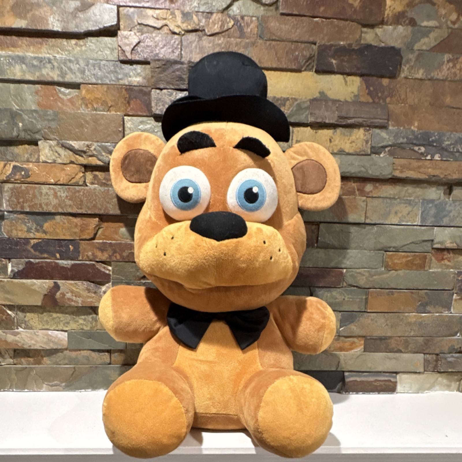 Freddy Fazbear Plush Doll Soft Toy Five Nights at Freddy’s Black Hat Bow Tie