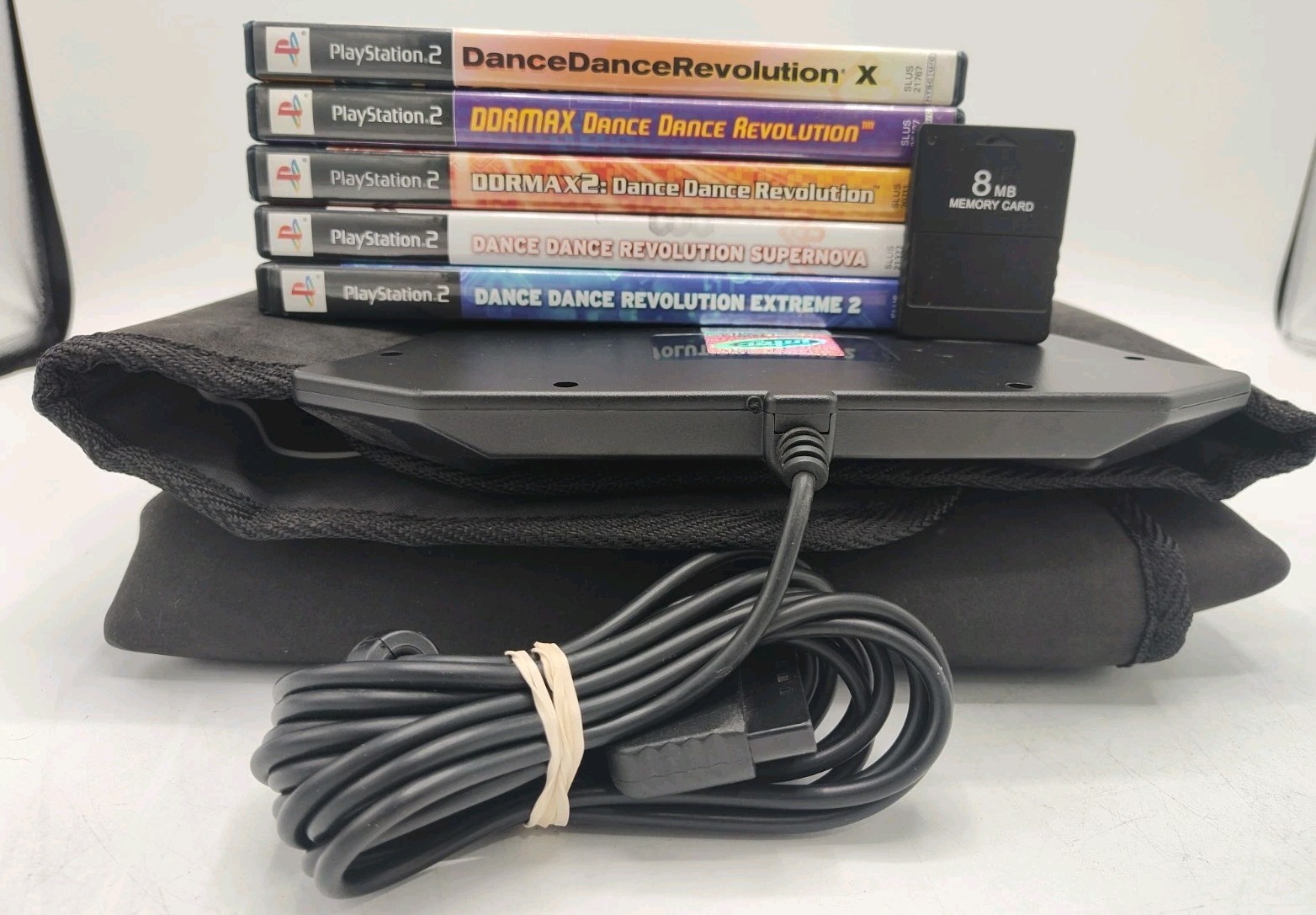 Dance Dance Revolution Mat + 5 Game Bundle For PlayStation 2 *VGC* CIB* Tested!