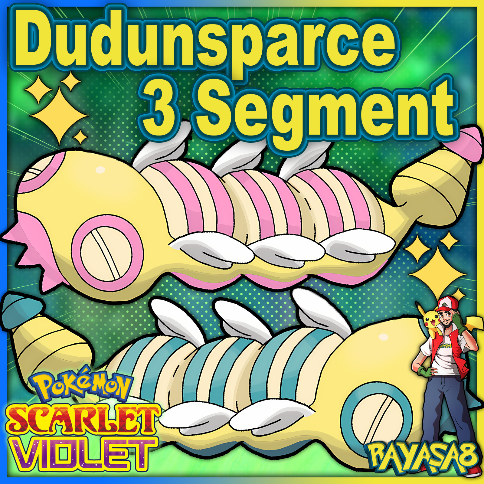 Pokemon Scarlet and Violet Home Dudunsparce 3 Segment 🌟 Shiny 🌟 6iv Non Shiny