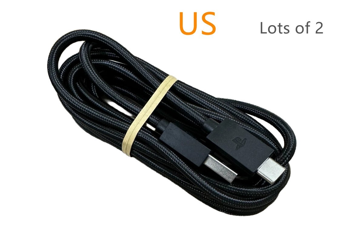 2X USB-C Charging Power Cable 2.8m/9ft for Sony PS5 DualSense Edge Console