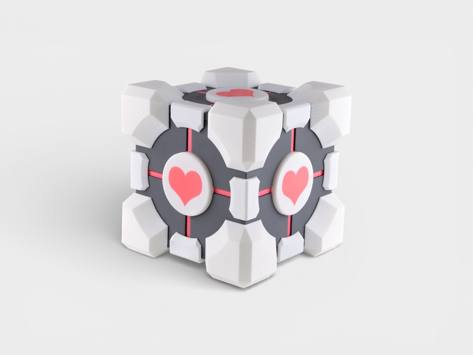 Portal Companion Cube Box | 3D Printed Weighted Companion Cube Storage Container