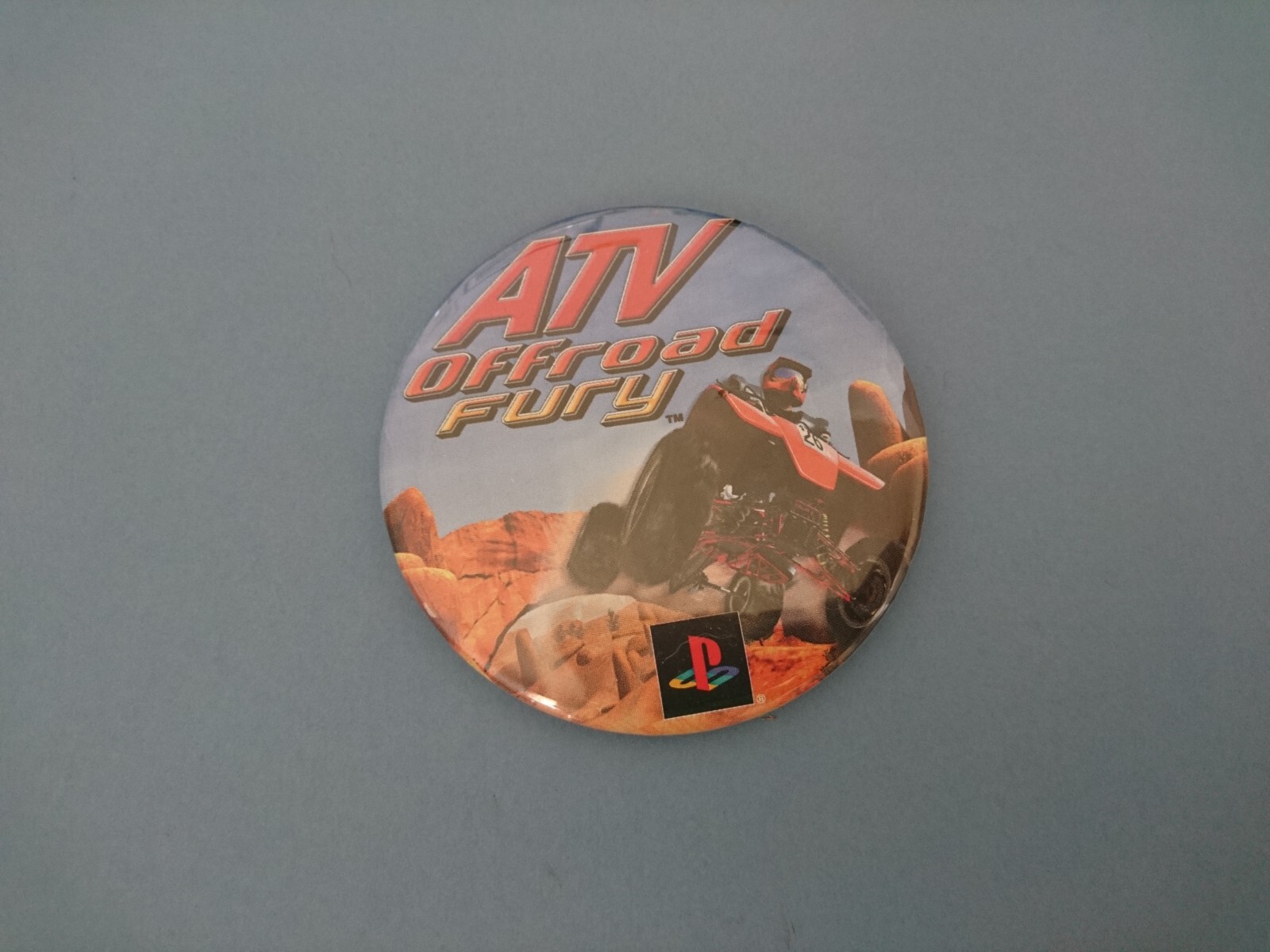 Sony Playstation 2 ATV OFF ROAD FURY 1 & 2 PINS BUTTONS BADGES “NEW & VERY RARE”