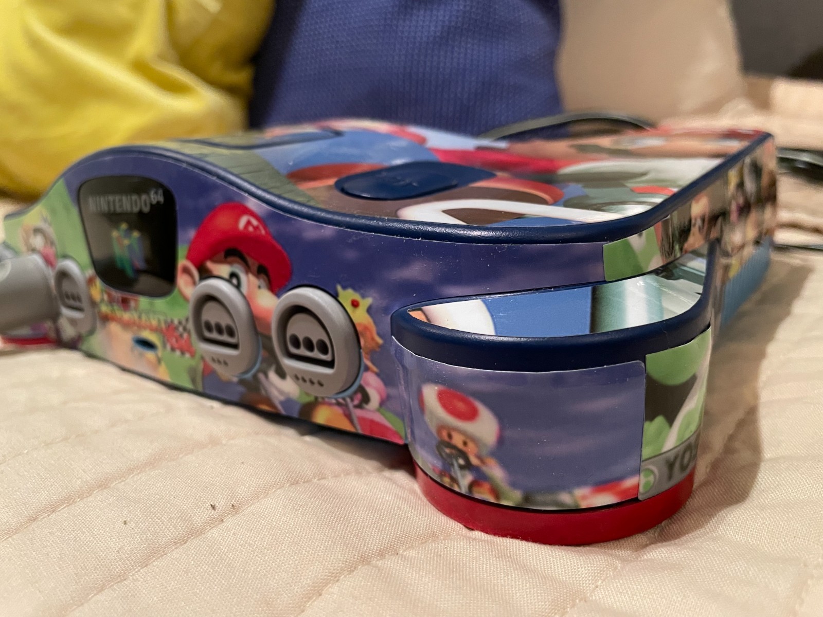 Nintendo 64 Console -Painted Blue/Light Blue/Red SuperMario Kart 3d Decals