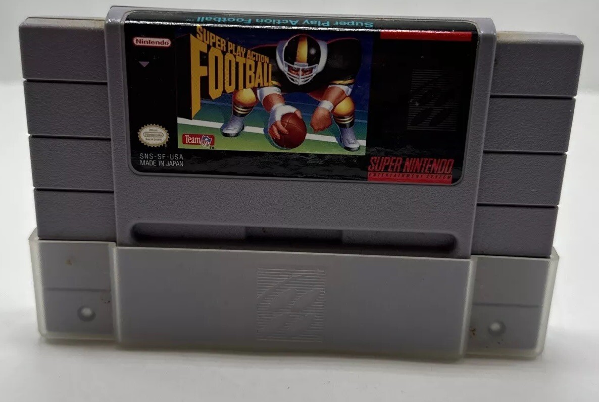 Super Play Action Football (Nintendo SNES 1992) Cartridge with Cover – Tested
