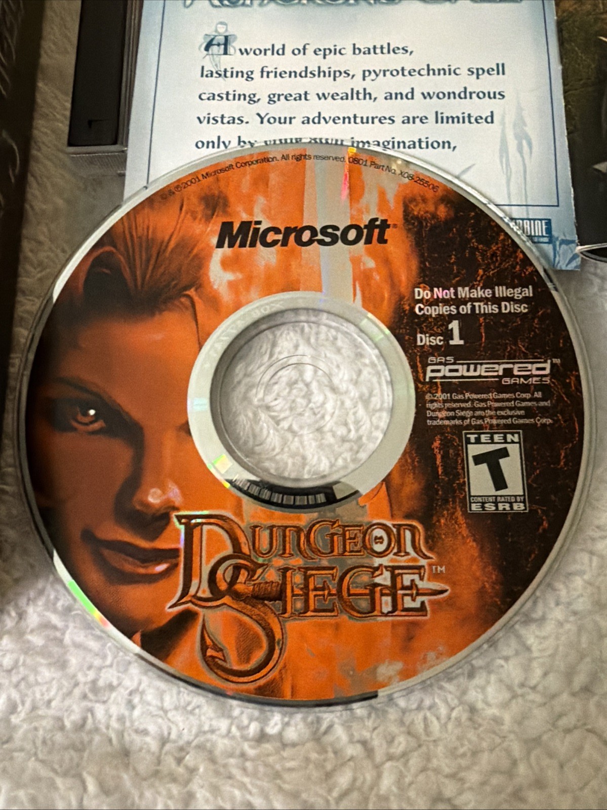 Dungeon Siege PC CD ROM Video Game 2 CD Role Playing VTG CIB Chris Taylor