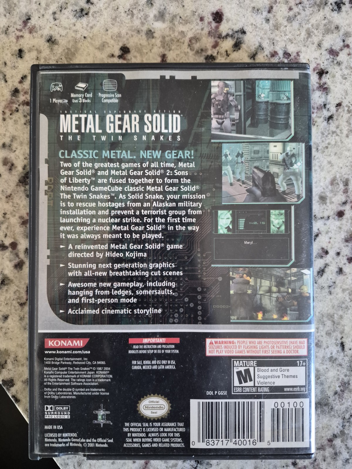 Metal Gear Solid: The Twin Snakes Nintendo GameCube Complete in Box
