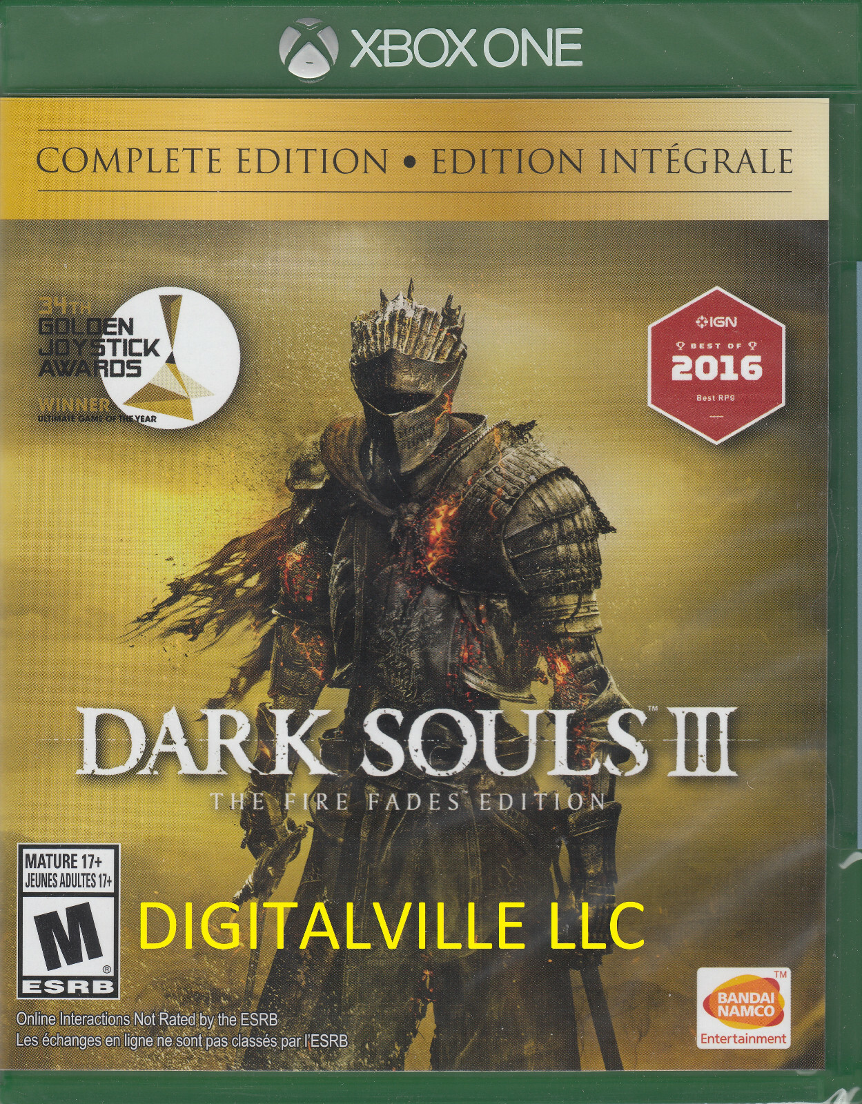 Dark Souls III 3 The Fire Fades Edition Xbox One Complete