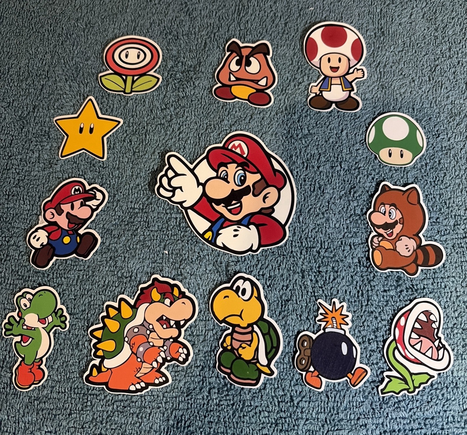 Mario Sticker Set Vinyl Decal Stickers Water Proof High Quality 13pc