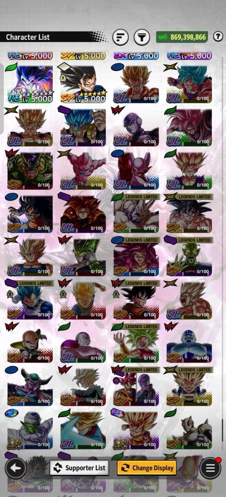 Dragon Ball Legends Endgame Account || 11 Summonable UL || 6 LR || Stacked Acc