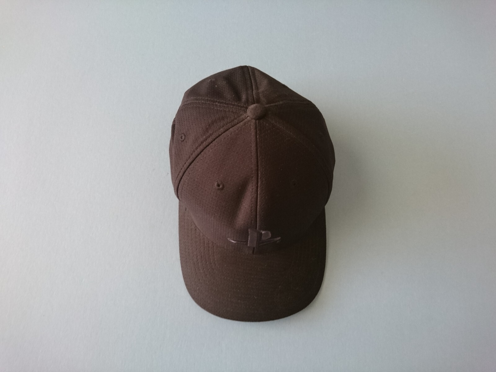 SONY PLAYSTATION BASEBALL CAP HAT (Black Logo on Black Hat) FLEXFIT L-XL “NEW”