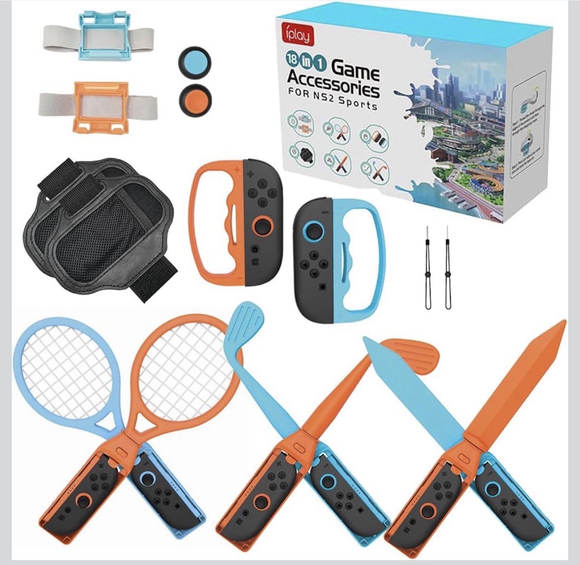 Sports Accessories Bundle for Nintendo Switch 2 – 18 in 1 Family Accessories Kit
