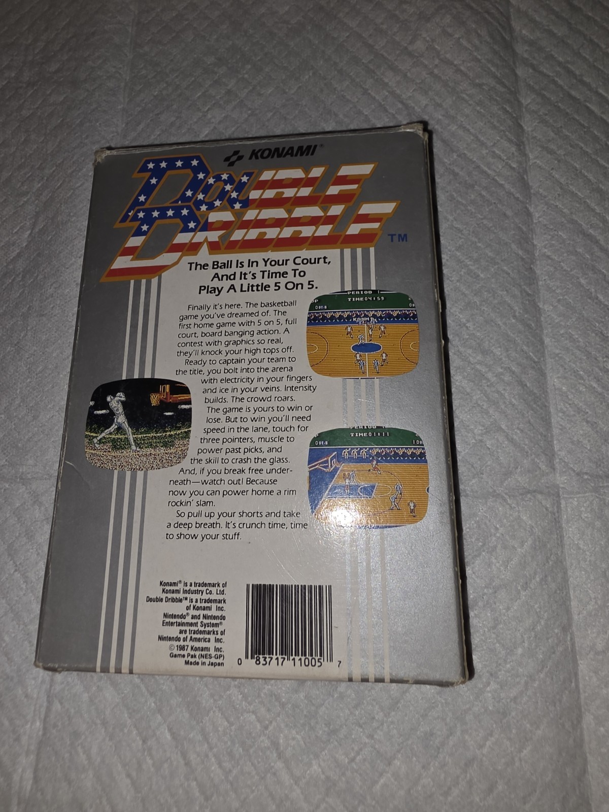 Konami Double Dribble (Nintendo NES) Box Included 1987 NTSC-U/C Basketball