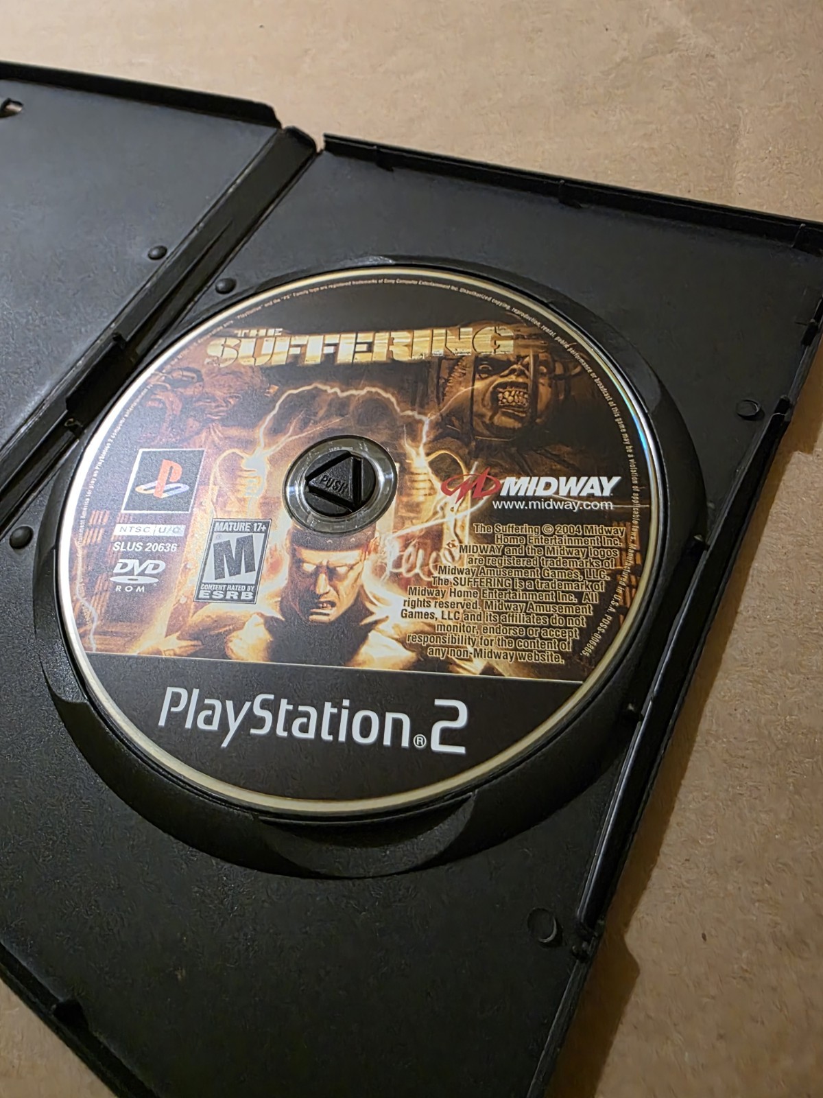 The Suffering Loose Disk Sony PlayStation 2 2004 Midway M Mature NTSC-U/C