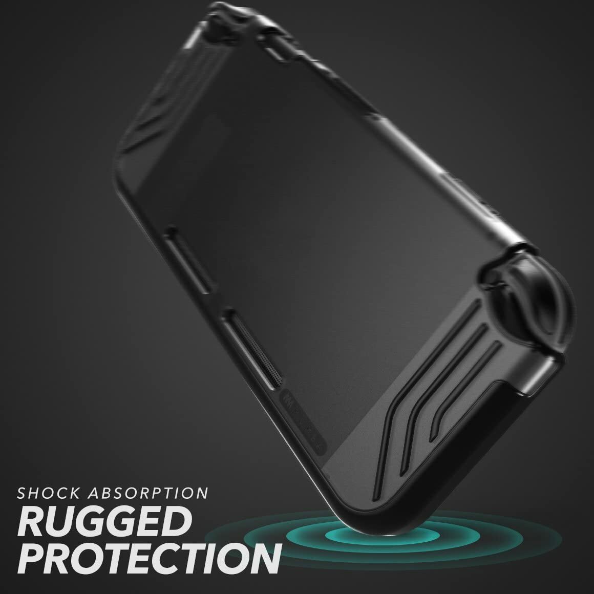 Mumba Slim Clear Case for Nintendo Switch Console Hybrid Protective Bumper Cover