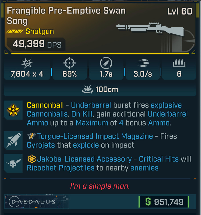 Borderlands 4 ⭐KINETIC SWAN SONG SHOTGUN⭐TORGUE IMPACT⭐JAKOBS