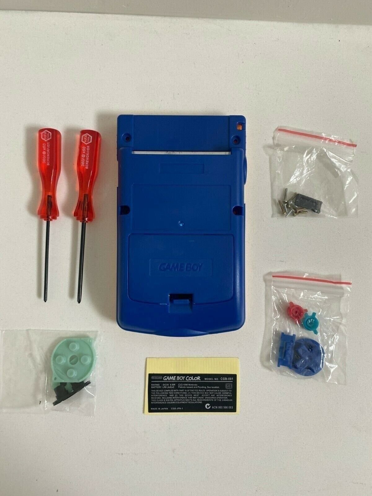 Replacement Housing for Nintendo Game Boy Color GBC Shell Yellow Blue Pokemon