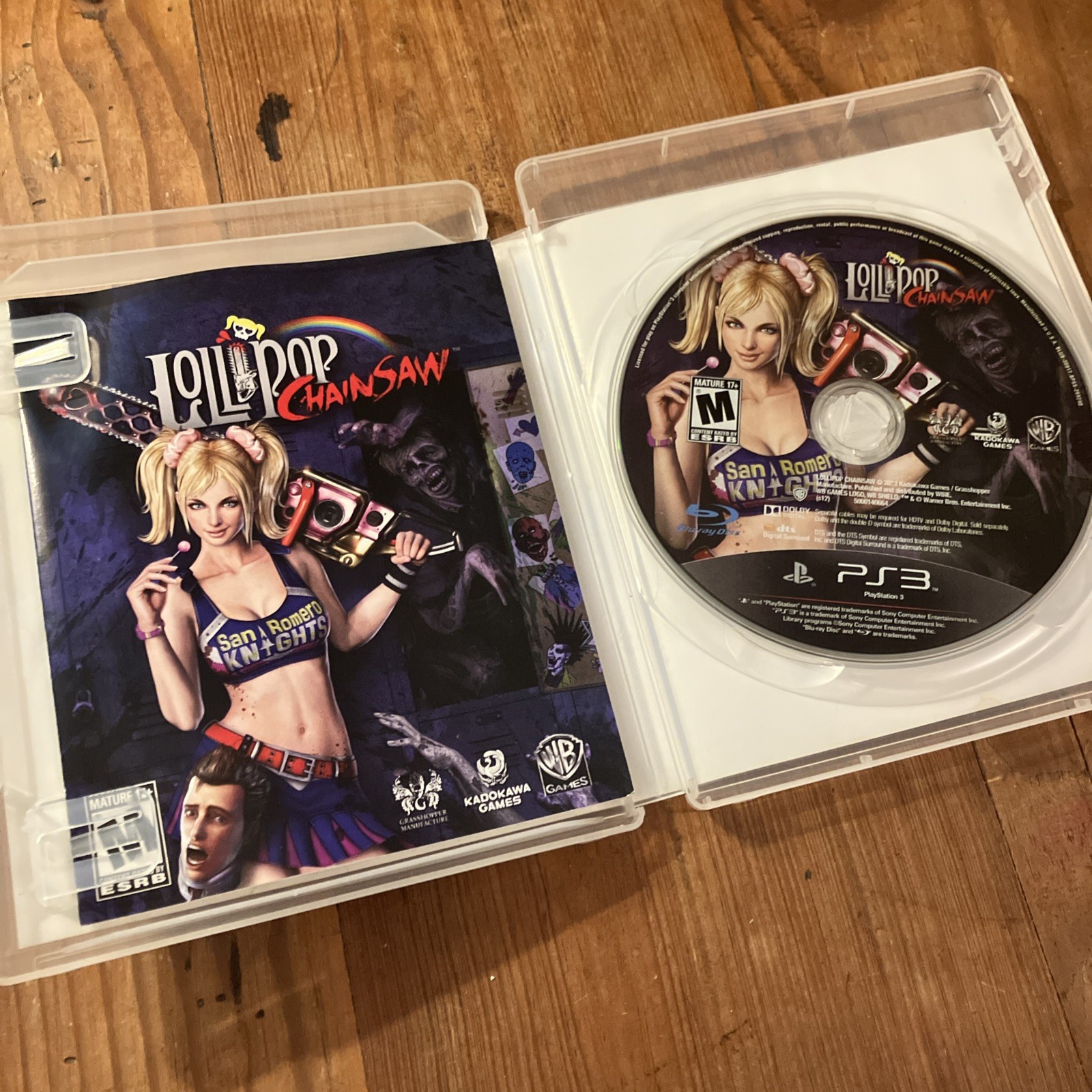 WB Games Lollipop Chainsaw PS3 NTSC-U/C M Mature Case & Disc Included